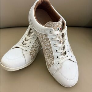 Duca Del Cosma golf Women's Cream Floral Lace-Up